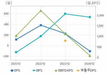 최근 4개년 연간 Per Share 지표: 자세한 내용은 클릭후 팝업창 참고